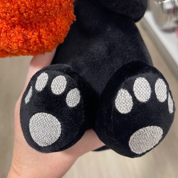 Halloween Black Cat with Orange Glitter Jack’o Lantern pumpkin Plush 🐈⬛ NWT - Picture 6 of 8